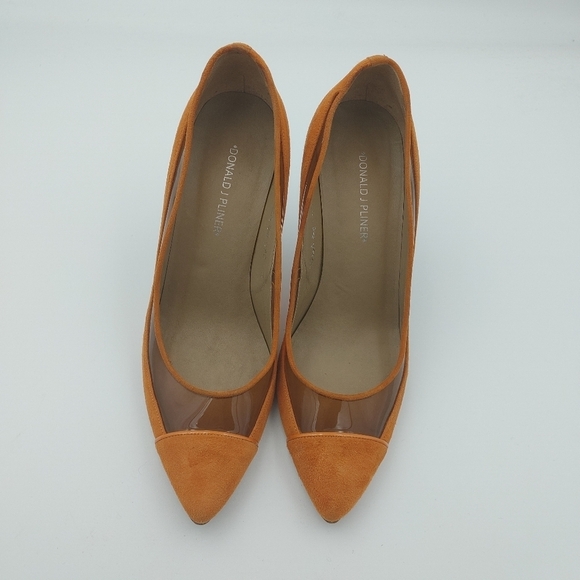 Donald J Pliner Bella Suede/Vinyl Heels Size 9 - Picture 5 of 14